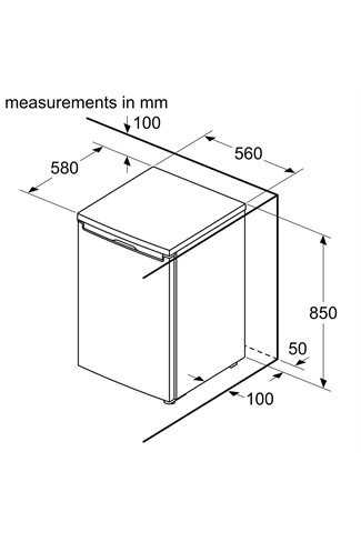 Bosch KTL15NWEAG 56cm White Undercounter Fridge with Ice Box