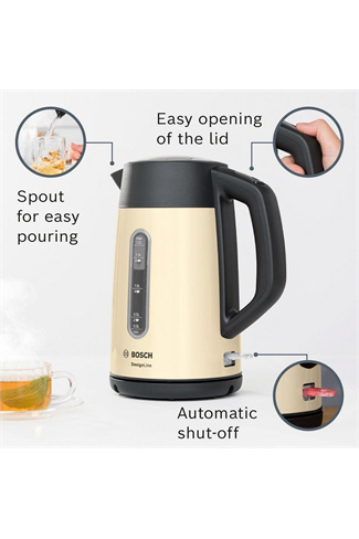 Bosch DesignLine TWK4P437GB Cream 1.7L Jug Kettle