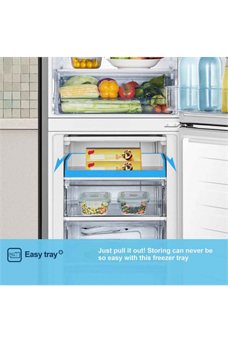 Fridgemaster MC55240ES 55.4cm Silver 50/50 Freestanding Fridge Freezer