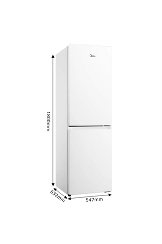 Midea MDRB379FGD01 54.7cm White 60/40 Total No Frost Fridge Freezer