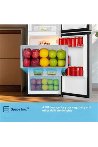 Fridgemaster SMTM48120ES 47.5cm Silver 70/30 Fridge Freezer