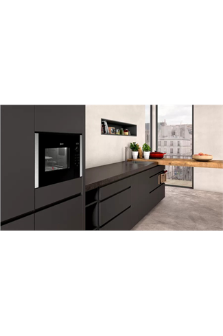 NEFF N50 HLAGD53N0B Built-In Black 900W 25L Microwave with Grill