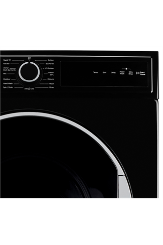 Montpellier MWM814BLK 8kg 1400RPM Washing Machine in Black - BLDC Motor