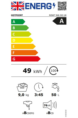 Hotpoint NSWF946WUK White 9kg 1400 Spin Anti-Stain Washing Machine A Rated