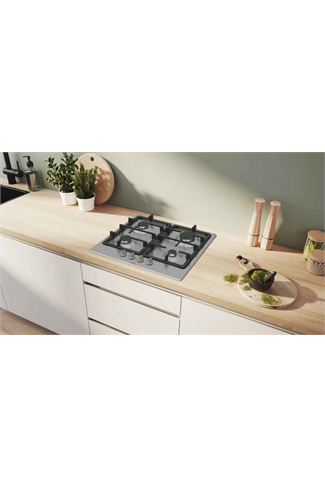 Bosch PGP6B5K90 58cm Stainless Steel Built-In Gas Hob