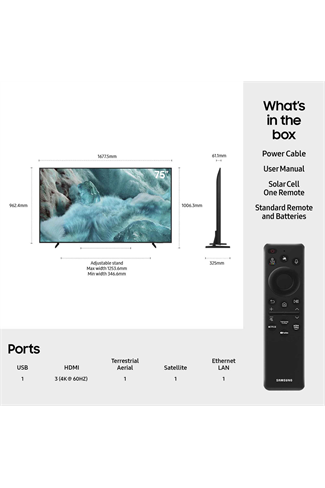 Samsung QE75Q7F2AUXXU 75" 4K QLED AI Smart TV