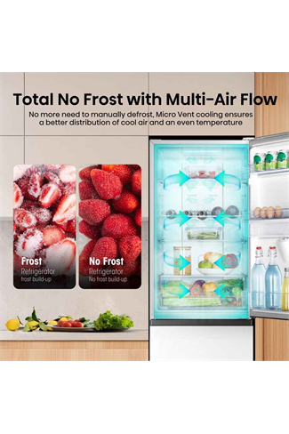 Hisense RB327N4WWE White 55cm 50/50 Total No Frost Fridge Freezer 256L