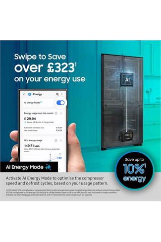 Samsung RF24BB620EB1EU 674L Black Total No Frost American Fridge Freezer