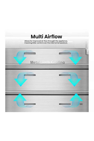 Hisense RF815N4SESE 634L Silver American Style Total No Frost Fridge Freezer