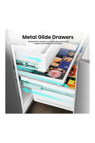 Hisense RF815N4SESE 634L Silver American Style Total No Frost Fridge Freezer