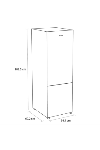 Sensis RFCMF0154ES 54cm 60/40 Frost Free Fridge Freezer 279L Silver