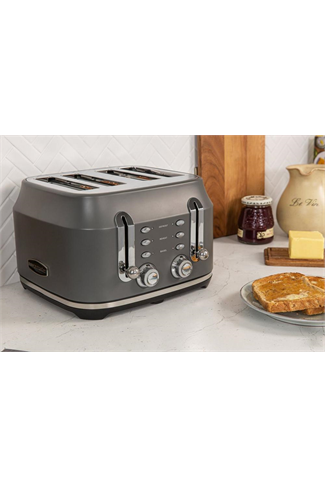 Rangemaster RMCL4S201GY Matte Slate Grey 4 Slice Toaster