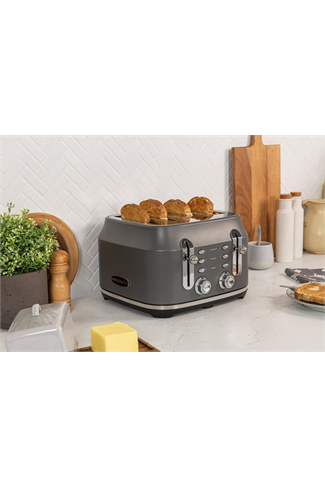 Rangemaster RMCL4S201GY Matte Slate Grey 4 Slice Toaster