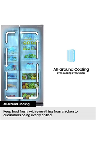 Samsung RS57DG400EM9EU Silver 583L Frost Free American Style Fridge Freezer