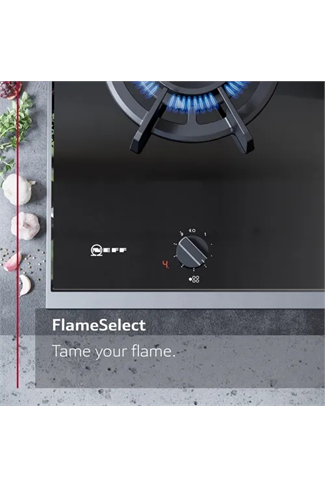 NEFF T27PIQ4S0 N70 75cm 5 Burner Gas-on-Glass Hob Wok Burner Black