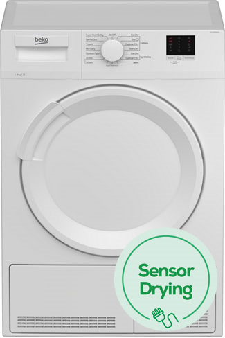 Beko DTLCE80041W White 8kg Condenser Dryer