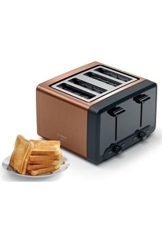 Bosch DesignLine TAT4P449GB Copper 4 Slice Toaster