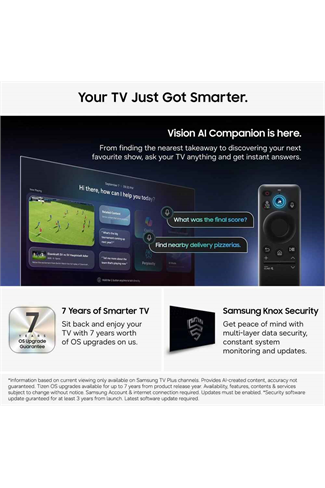 Samsung UE65U8020HKXXU 65" 4K Crystal UHD Vision AI Smart TV