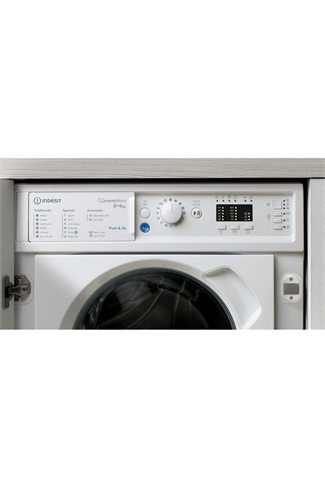 Indesit BIWDIL861284UK Integrated White 8kg/6kg 1200 Spin Washer Dryer