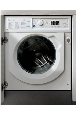 Indesit BIWDIL861284UK Integrated White 8kg/6kg 1200 Spin Washer Dryer