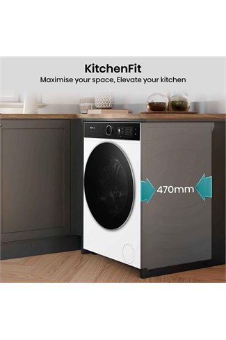Hisense WF5I9043BWFS 9kg 1400 Spin KitchenFit Washing Machine White