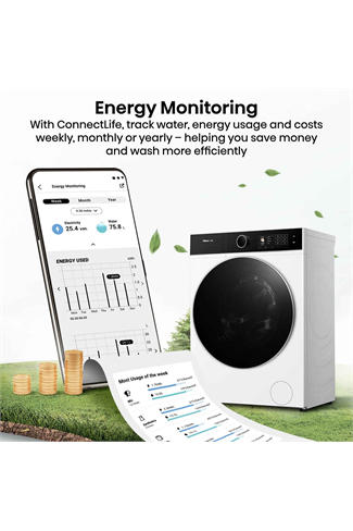 Hisense WF5I9043BWFS 9kg 1400 Spin KitchenFit Washing Machine White
