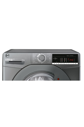 Hoover H3W410TGGE H-Wash 300, 10kg 1400rpm Washing Machine, Graphite, NFC, 14/30/44 min Rapid, Digit