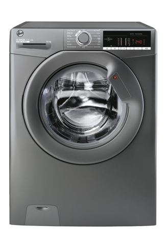 Hoover H3W410TGGE H-Wash 300, 10kg 1400rpm Washing Machine, Graphite, NFC, 14/30/44 min Rapid, Digit