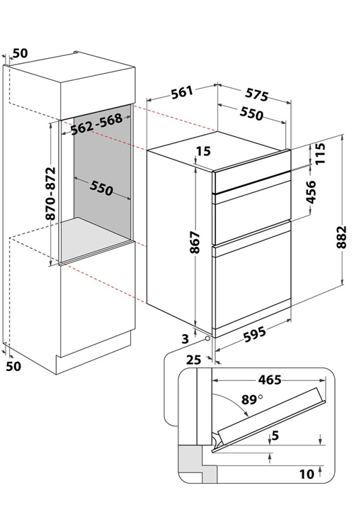 Indesit Aria IDD6340WH BuiltIn Electric Double Oven Kitchen Economy