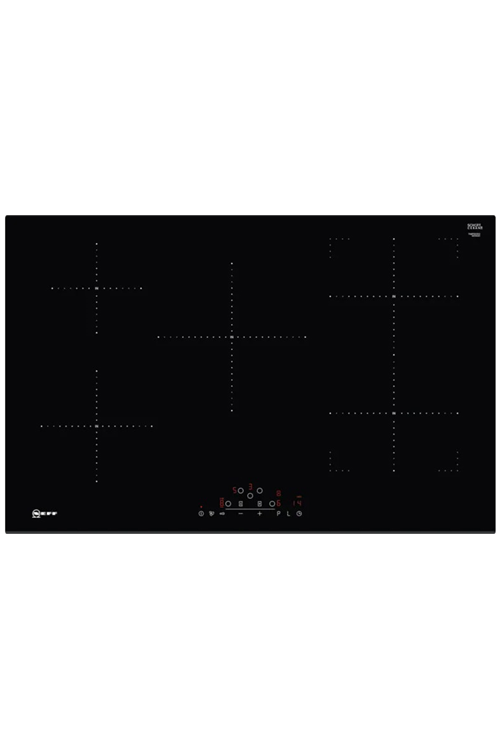 neff t48fd23x2 80cm black electric induction hob