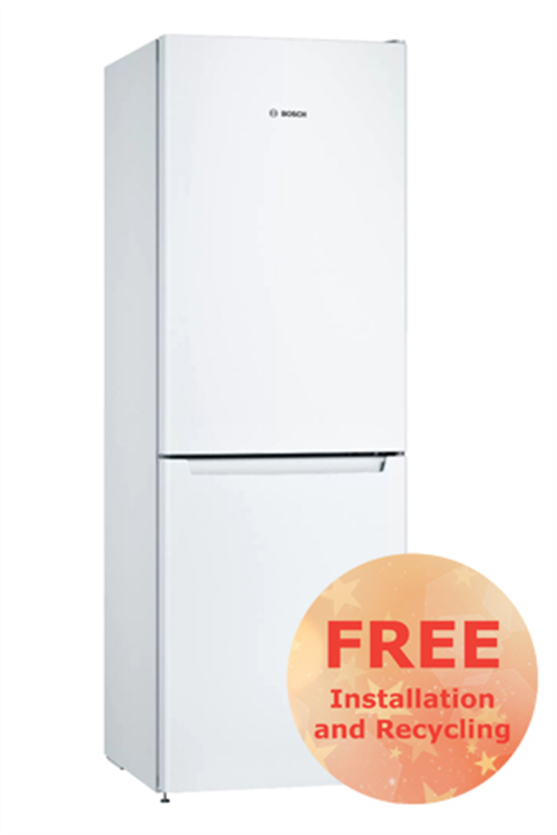 Bosch KGN33NWEAG Serie 2 60/40 Split 176cm High 60cm Wide Frost Free Fridge  Freezer - White