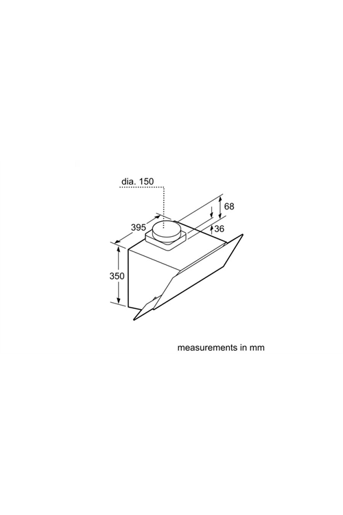 bosch angled chimney extractor dwk065g60b
